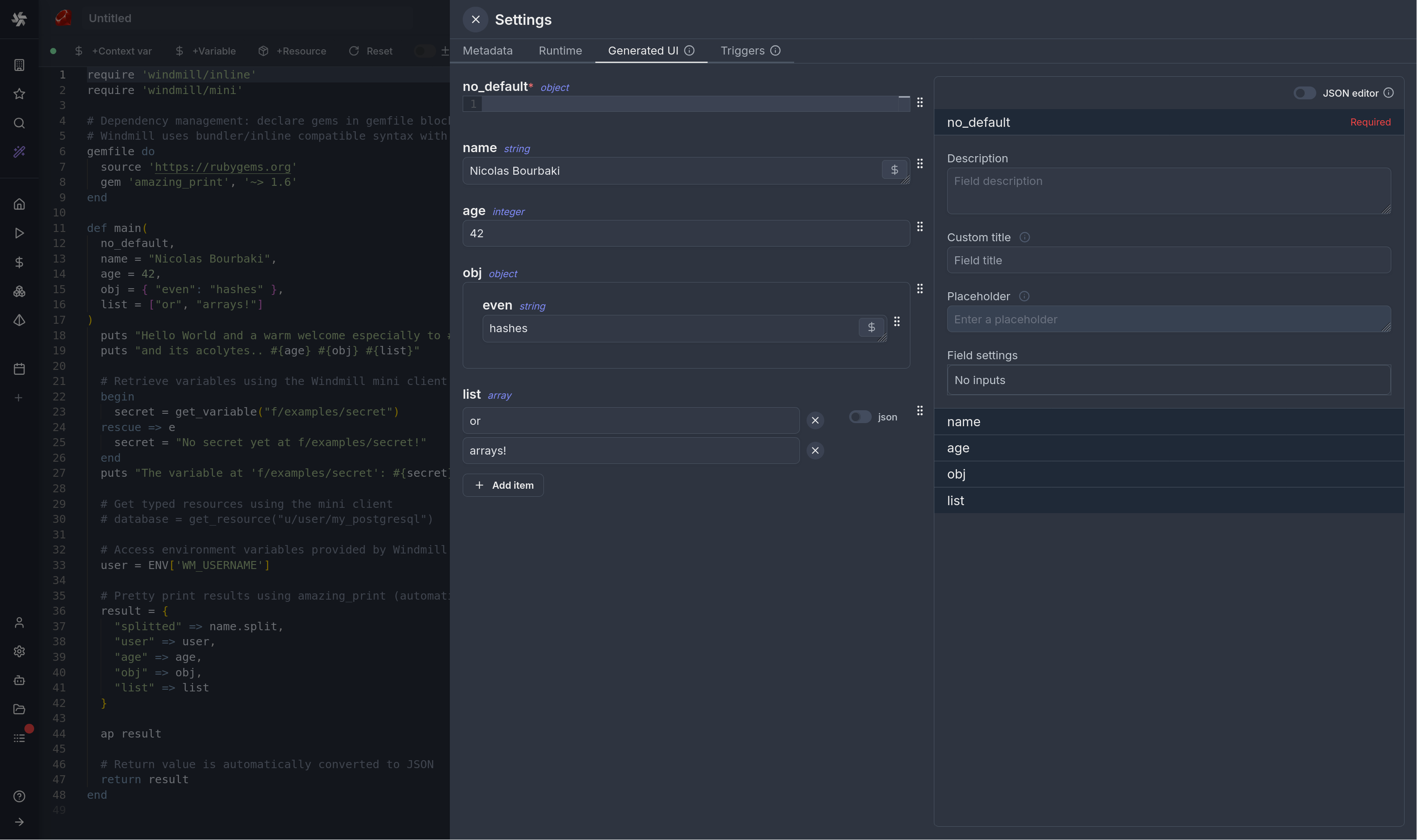 Generated UI